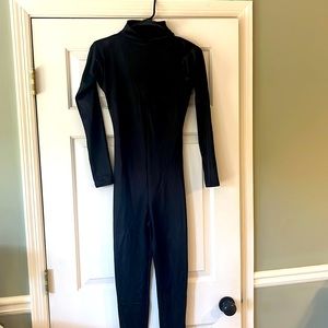 Full length black bodysuit